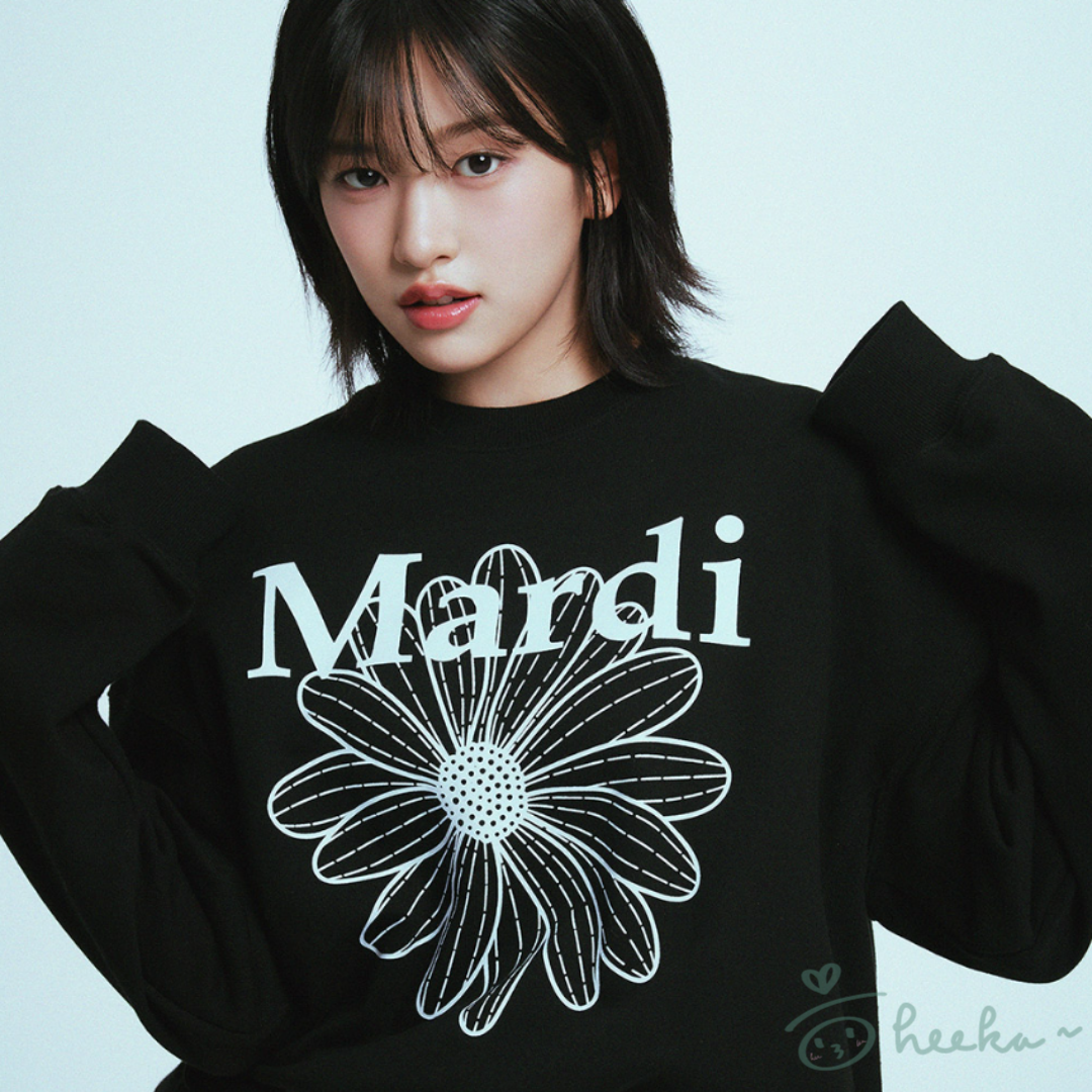 Heeka | Mardi Mercredi | Sweatshirt Flowermardi - Black Sky