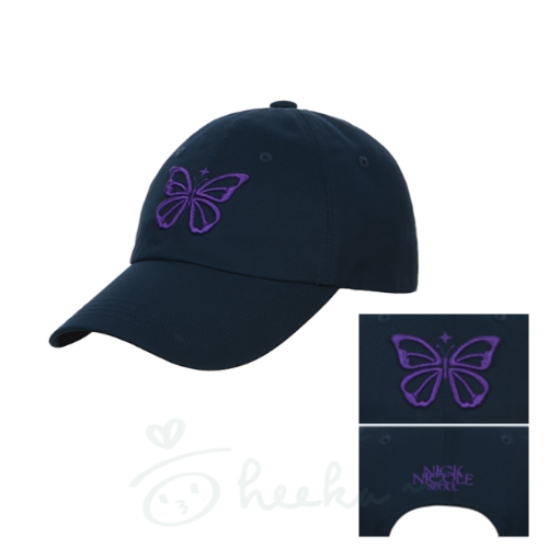 [Nick Nicole] Vintage Butterfly Blink Ball Cap 5color (文佳瑛代言)