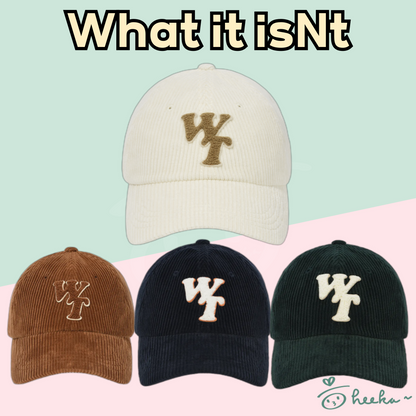 [wiisnt] Typographic Slimfit Corduroy Baseball Cap