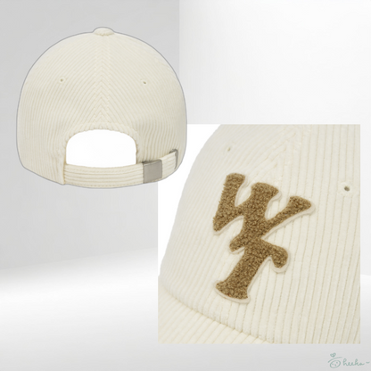 [wiisnt] Typographic Slimfit Corduroy Baseball Cap