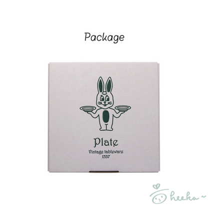 [1537] Check Bunny Plate Small (2 type)