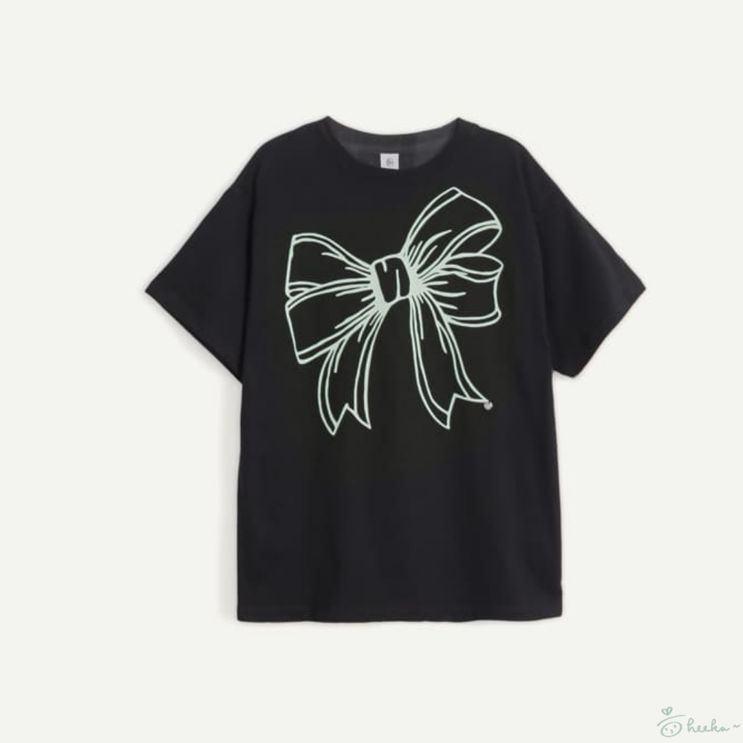 [RONRON] BIG RIBBON LINE T SHIRT