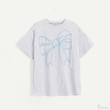 [RONRON] BIG RIBBON LINE T SHIRT