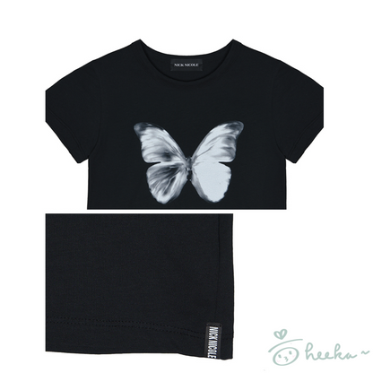 [Nick Nicole] Butterfly Soft Coloring Crop Top