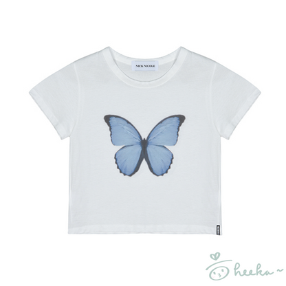 [Nick Nicole] Butterfly Soft Coloring Crop Top