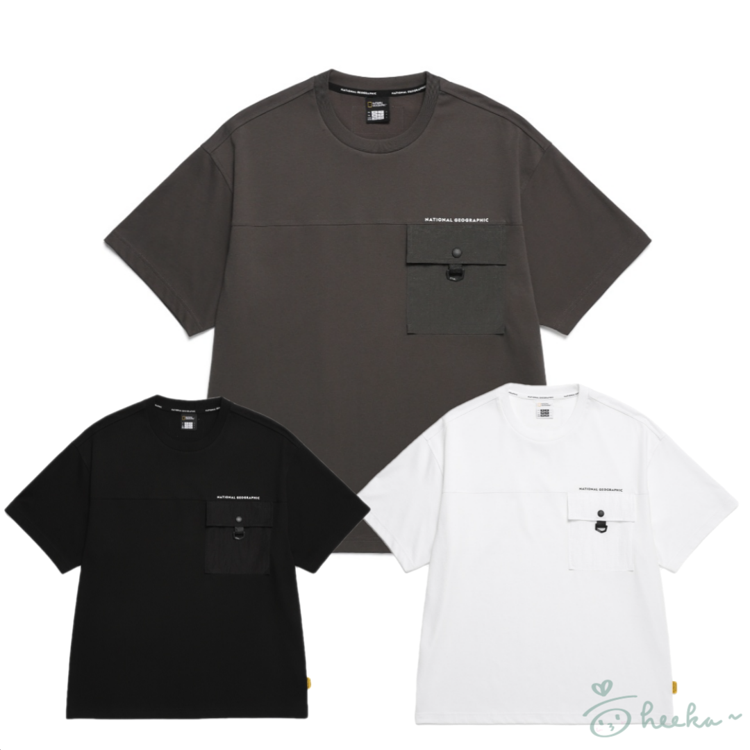 [natgeo] Chest pocket detail short-sleeved T-shirt