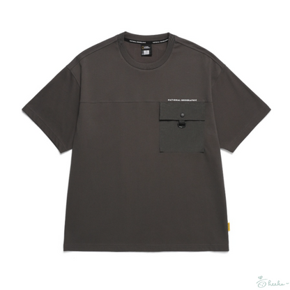 [natgeo] Chest pocket detail short-sleeved T-shirt