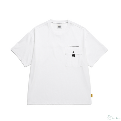 [natgeo] Chest pocket detail short-sleeved T-shirt