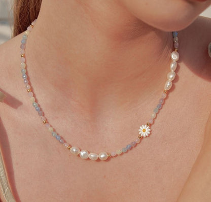 [ENGBROX] pastel moment daisy necklace 3color