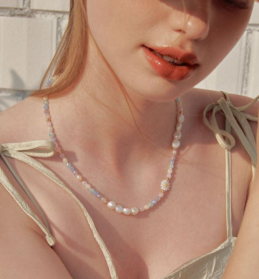 [ENGBROX] pastel moment daisy necklace 3color