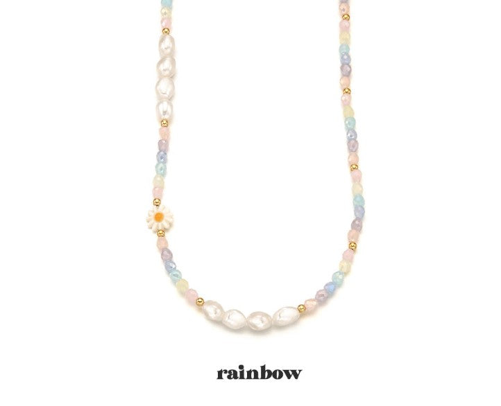 [ENGBROX] pastel moment daisy necklace 3color