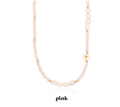 [ENGBROX] pastel moment daisy necklace 3color