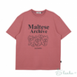 [WaiKei] Maltese archive line graphic half sleeve tshirts 5color