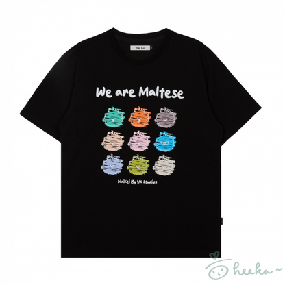 [WaiKei] Maltese crayon drawing half sleeve tshirts 3color