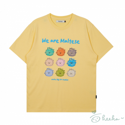 [WaiKei] Maltese crayon drawing half sleeve tshirts 3color