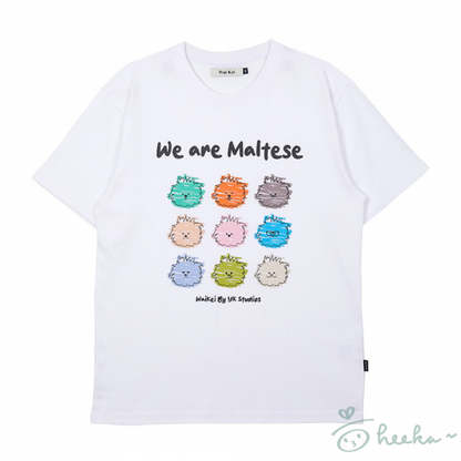 [WaiKei] Maltese crayon drawing half sleeve tshirts 3color