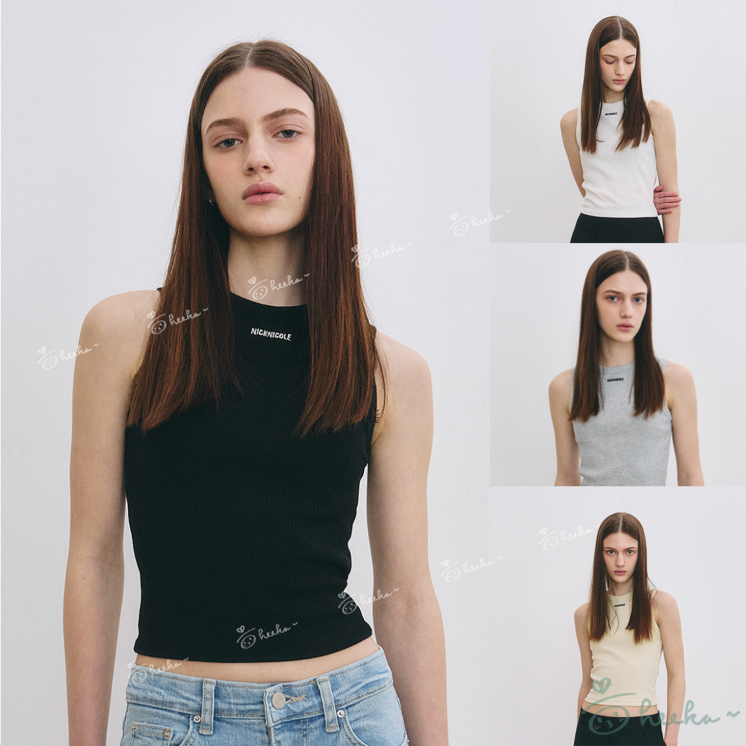 [Nick Nicole] Minimal Crop Sleeveless Top