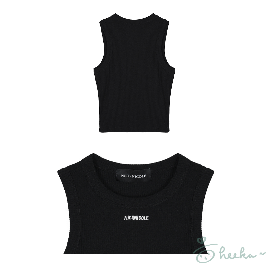 [Nick Nicole] Minimal Crop Sleeveless Top