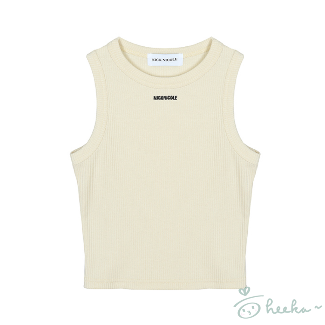 [Nick Nicole] Minimal Crop Sleeveless Top