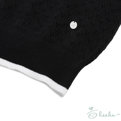 [ROLAROLA] Ribbon Skashi Half Knit Black (張員瑛)