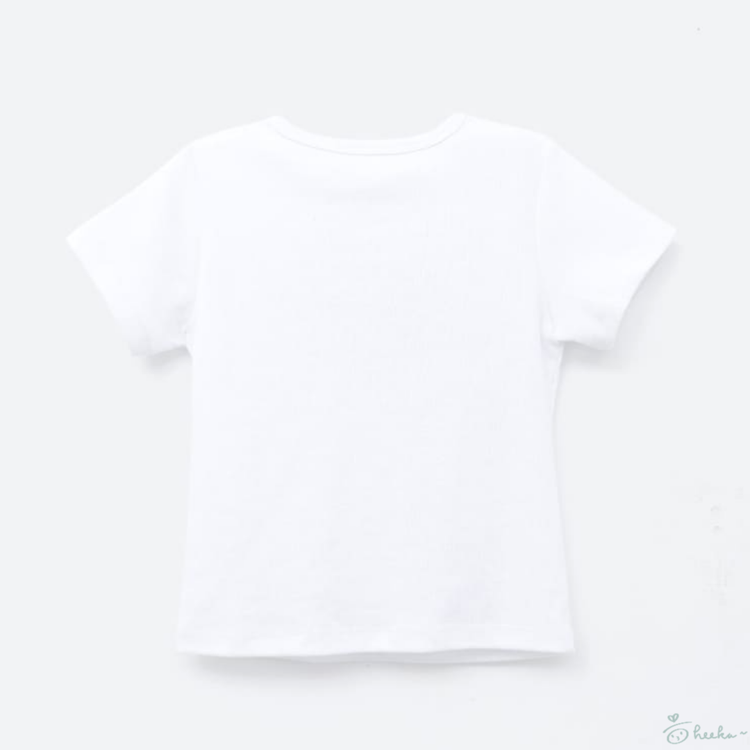 [RONRON] DOUBLE RIBBON SLIM CROP T SHIRT