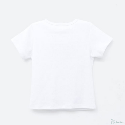 [RONRON] DOUBLE RIBBON SLIM CROP T SHIRT