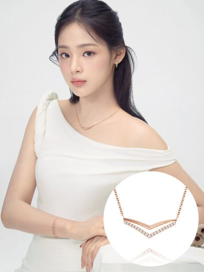 [STONEHENGE] Edge 14K Necklace SA24A01F (NewJeans)