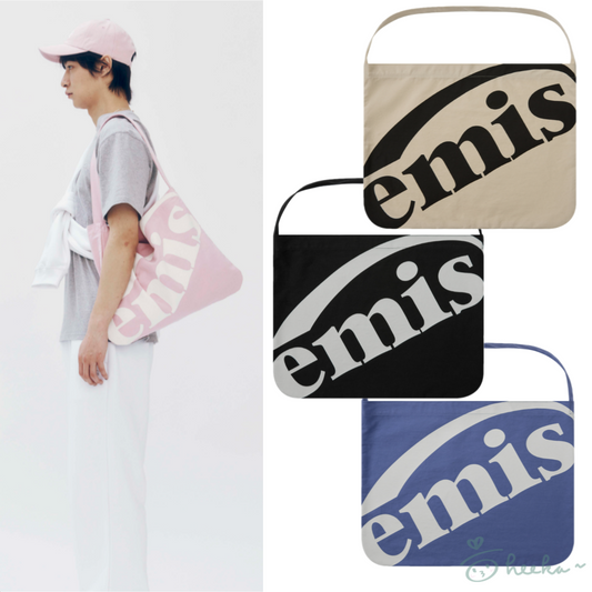 [emis] Cropped Logo Cotton Eco Bag