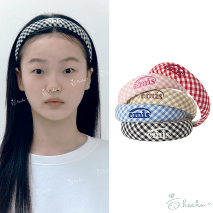 [emis] Gingham Check Hairband 5color