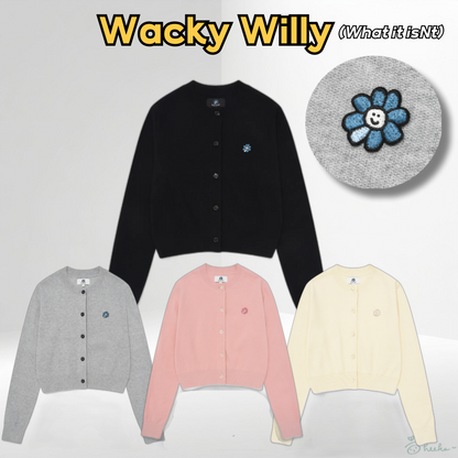 [wiisnt] Wacky Willy (WHAT IT ISNT) Women's Flory Wappen Cardigan