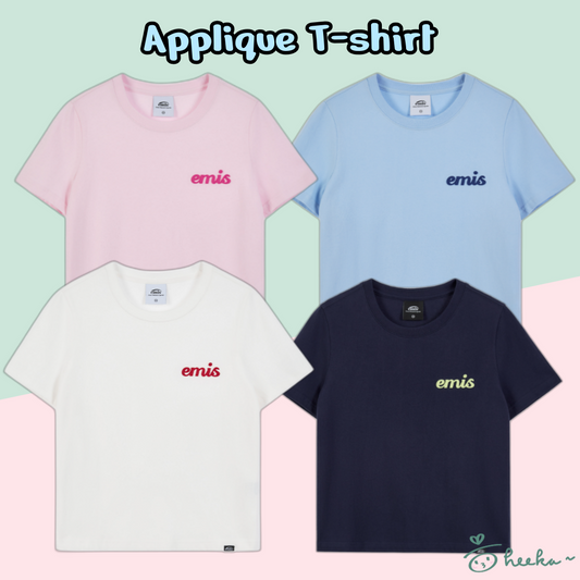 [emis] (Womens) Applique T-shirt