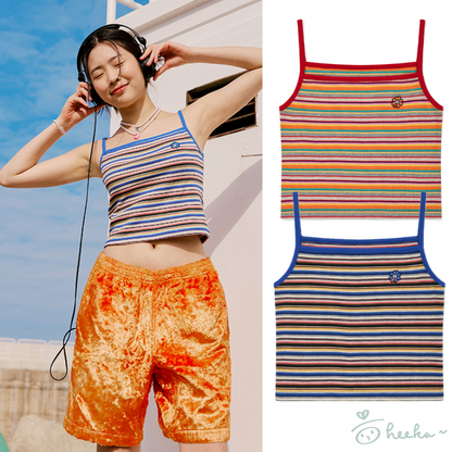 [wiisnt] Women's Flory Logo Multi Stripe Sleeveless