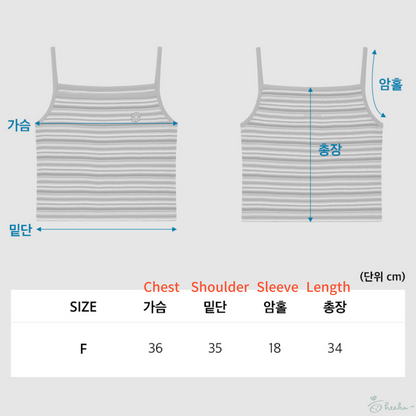 [wiisnt] Women's Flory Logo Multi Stripe Sleeveless