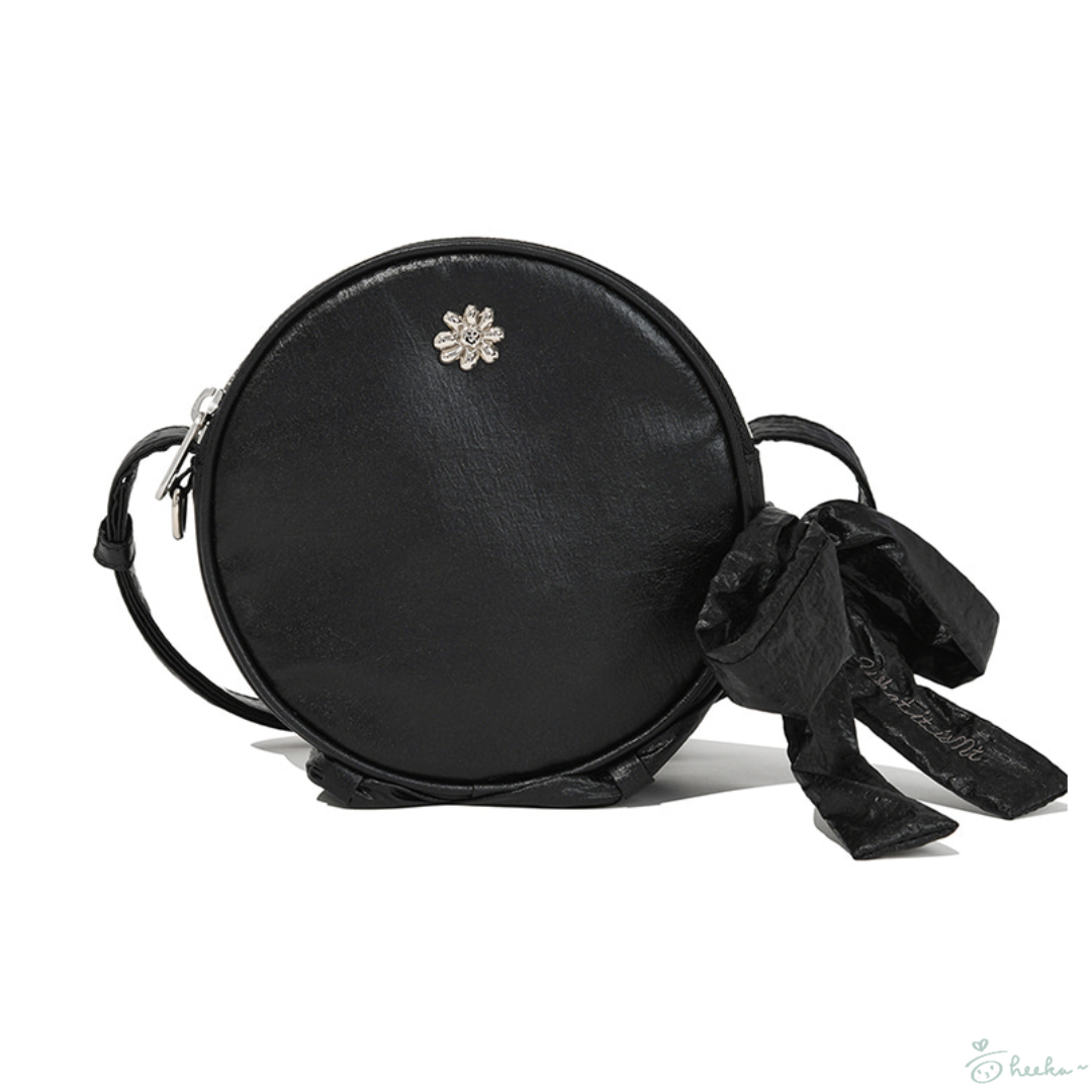 [wiisnt] Women's Ribbon Shirring Tambourine Bag