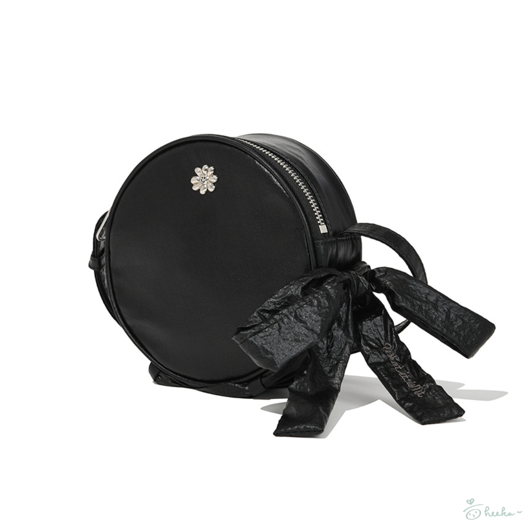 [wiisnt] Women's Ribbon Shirring Tambourine Bag